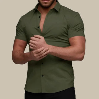 Kurzarm Hemd für Herren - Premium Sommerhemd aus Stretch