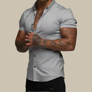 Kurzarm Hemd für Herren - Premium Sommerhemd aus Stretch