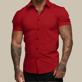 Kurzarm Hemd für Herren - Premium Sommerhemd aus Stretch