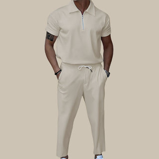 Zweiteiler für Herren - italienisches Twin Set Mit Shirt und Sommerhose