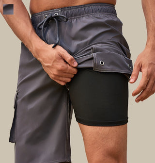 Aqua Di Man Badehose | Schnelltrocknende Mid-Shorts mit Stretch und Innenhosen für Herren