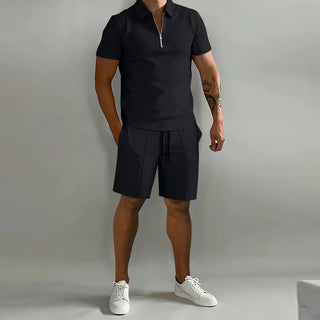 Sommer Set für Herren - Stilvolles Zweiteiler mit Poloshirt und Sweat Shorts