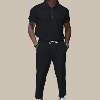 Zweiteiler für Herren - italienisches Twin Set Mit Shirt und Sommerhose