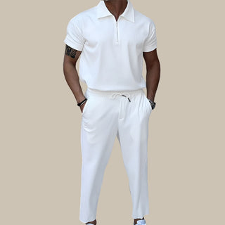 Zweiteiler für Herren - italienisches Twin Set Mit Shirt und Sommerhose