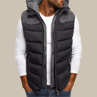 Steppweste für Herren - Stilvolles wattierte Übergangsjacke mit Kapuze