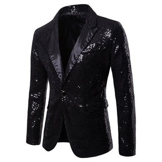 Glitzer Blazer für Feiern - Party Jacke mit Glitzernde Pailletten für Herren