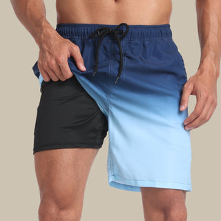 Aqua Di Man Badehose | Schnelltrocknende Mid-Shorts mit Stretch und Innenshorts mit Handytasche für Herren