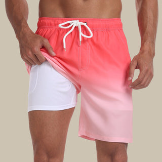 Aqua Di Man Badehose | Schnelltrocknende Mid-Shorts mit Stretch und Innenshorts mit Handytasche für Herren