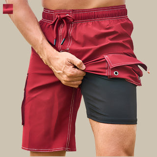 Aqua Di Man Badehose | Schnelltrocknende Mid-Shorts mit Stretch und Innenhosen für Herren