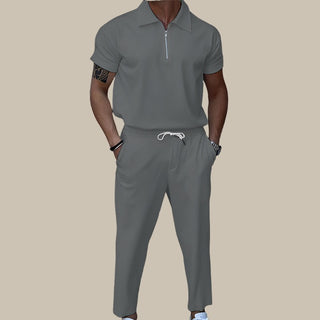 Zweiteiler für Herren - italienisches Twin Set Mit Shirt und Sommerhose
