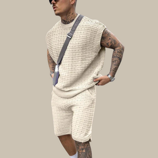 Zweiteiler für Herren - Stilvolles Zweiteiler mit Tanktop und Sweat Short