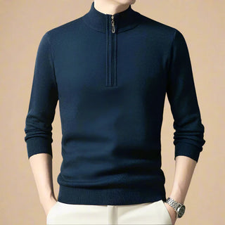 Troyer - Premium Strick Pullover mit Reißverschluss für Herren