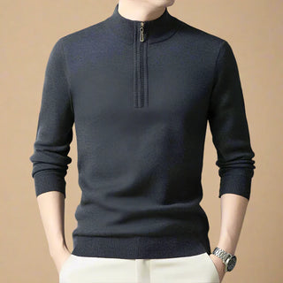Troyer - Premium Strick Pullover mit Reißverschluss für Herren