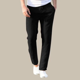 Sommerhose für Herren - Luftige Stretch Hose in Leinenoptik