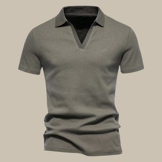 Poloshirt für Herren - Stilvolles Merino-Look-Polo mit kurzen Ärmeln für Sommer