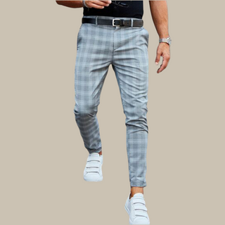 Stoffhose für Herren - Moderne karierte Slim-Fit Hose