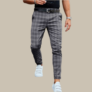 Stoffhose für Herren - Moderne karierte Slim-Fit Hose