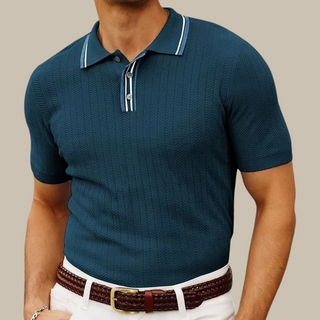 Ganti Monaco Polo | Klassisches, stilvolles, gestreiftes Polo-Shirt mit kurzen Ärmeln für Herren