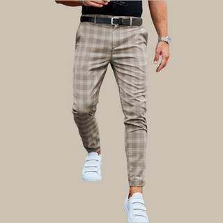 Stoffhose für Herren - Moderne karierte Slim-Fit Hose