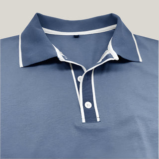Poloshirt für Herren - Slim Fit Polo mit Weißen Kontrast für den Sommer