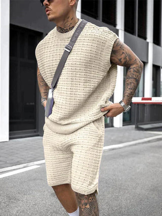 Zweiteiler für Herren - Stilvolles Zweiteiler mit Tanktop und Sweat Short