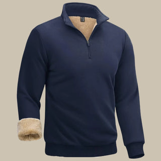 Troyer - Warmer Zip Pullover mit Fleece Futter für Herren