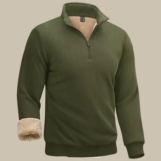 Troyer - Warmer Zip Pullover mit Fleece Futter für Herren