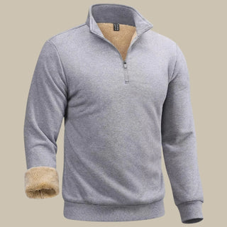 Troyer - Warmer Zip Pullover mit Fleece Futter für Herren