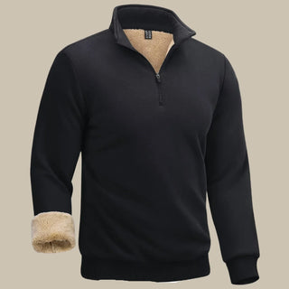 Troyer - Warmer Zip Pullover mit Fleece Futter für Herren