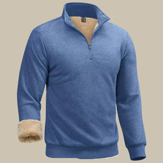 Troyer - Warmer Zip Pullover mit Fleece Futter für Herren