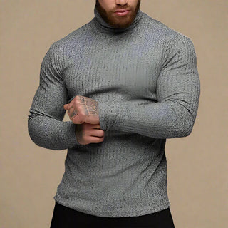 Rollkragenpullover - Robuster Muscle Fit Strickpullover für Herren