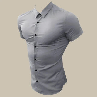Muskel T-shirt für Herren - Premium Stretch Kurzarmhemd für Sommer