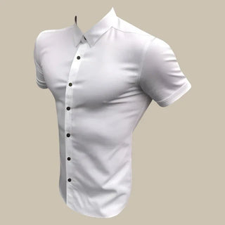 Muskel T-shirt für Herren - Premium Stretch Kurzarmhemd für Sommer