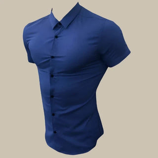 Muskel T-shirt für Herren - Premium Stretch Kurzarmhemd für Sommer