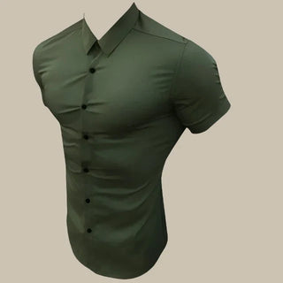 Muskel T-shirt für Herren - Premium Stretch Kurzarmhemd für Sommer