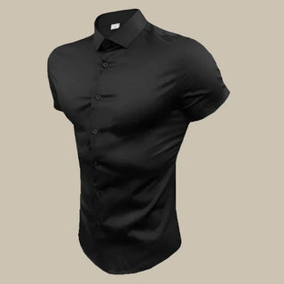 Muskel T-shirt für Herren - Premium Stretch Kurzarmhemd für Sommer