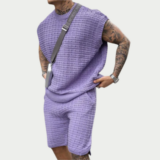 Zweiteiler für Herren - Stillvolles Sommer Set mit Tanktop und Shorts