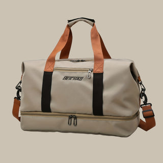 beige travel bag / weekendbag for men