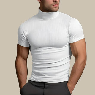 Dwayne Turtleneck T-shirt | Stilvolles Muscle-Fit T-Shirt mit Rollkragen für Herren