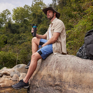 Cargo Shorts für Herren - Kurze Wasserdichte Wanderhose für Outdoor