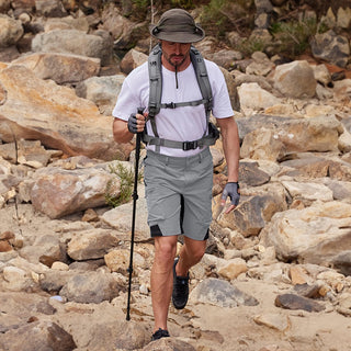 Cargo Shorts für Herren - Kurze Wasserdichte Wanderhose für Outdoor