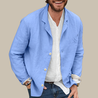 Sakko für Herren - Eleganter italienischer Leinen-Optik Sommerjacke