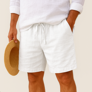 Bermuda Shorts für Herren - Kurze Hosen in Leinen-Optik für den Sommer