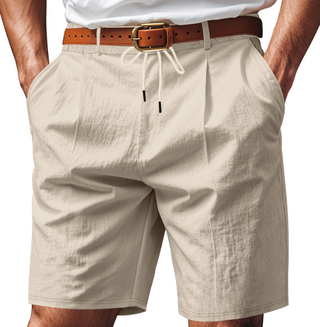 Bermuda Shorts für Herren - Klassische Pleated Kurze Hosen für Sommer