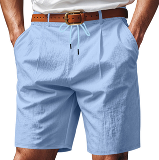Bermuda Shorts für Herren - Klassische Pleated Kurze Hosen für Sommer