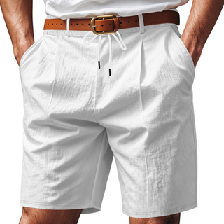 Bermuda Shorts für Herren - Klassische Pleated Kurze Hosen für Sommer