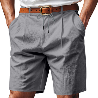 Bermuda Shorts für Herren - Klassische Pleated Kurze Hosen für Sommer