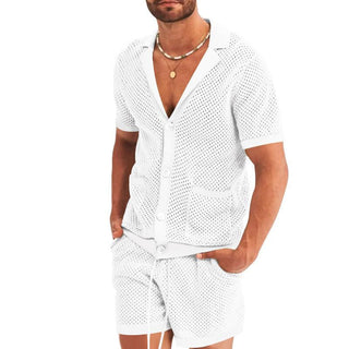 Sommer Set für Herren - Stilvolles Zweiteiler mit Sommerhemd und Sweat Short
