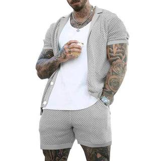 Sommer Set für Herren - Stilvolles Zweiteiler mit Sommerhemd und Sweat Short
