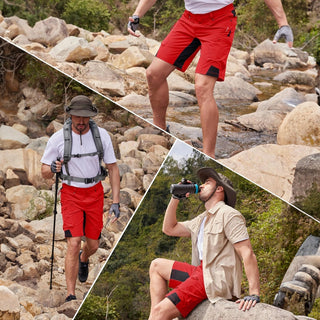 Cargo Shorts für Herren - Kurze Wasserdichte Wanderhose für Outdoor
